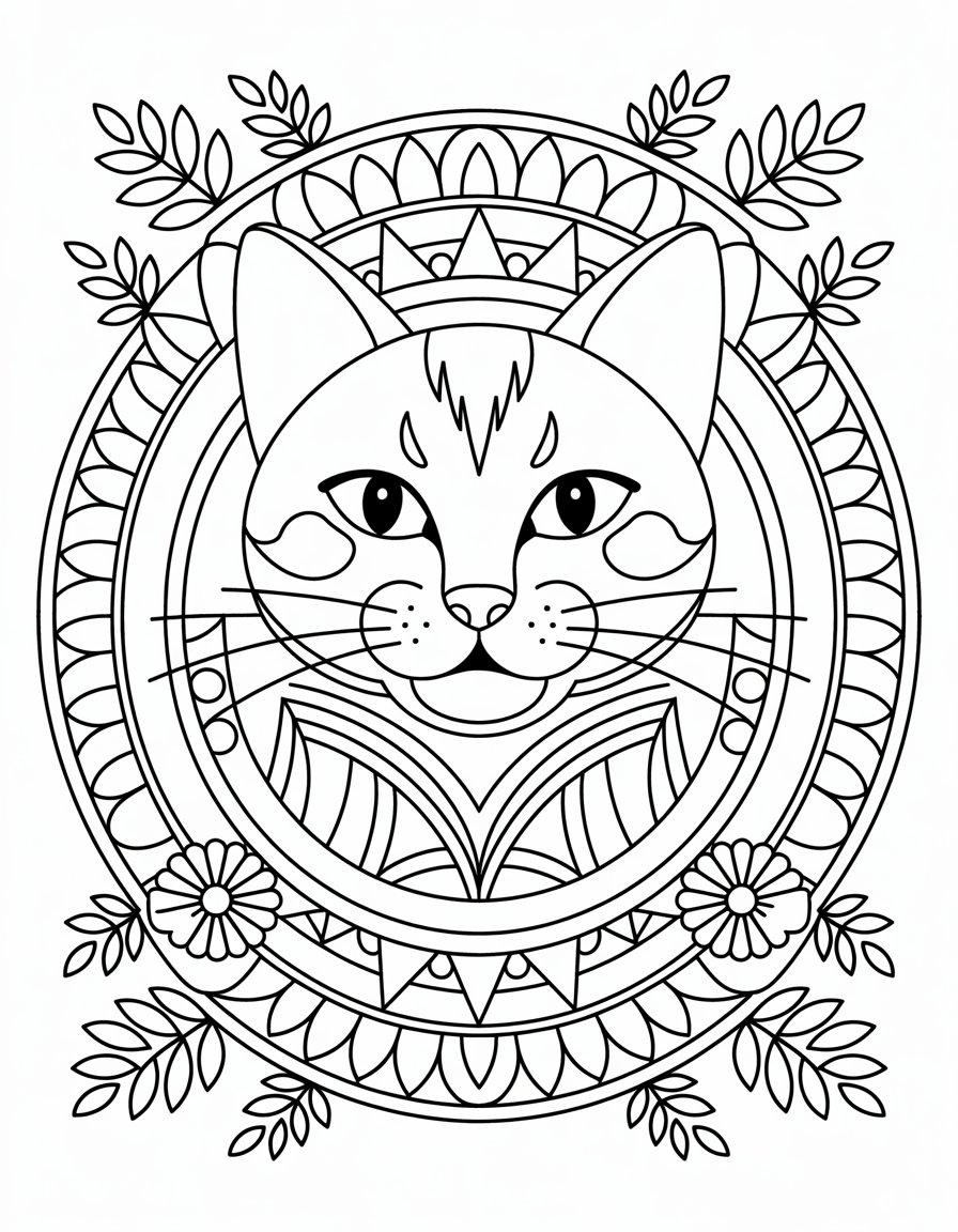 Cat Face Mandala
